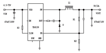 DC-DC转换电源管理芯片-TX4139的解决方案